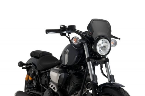 Windshield PUIG FRONTAL PLATE 3813N Negru aluminium