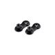 Adjustable footpegs relocation adaptors kit PUIG 3839N 40mm Negru