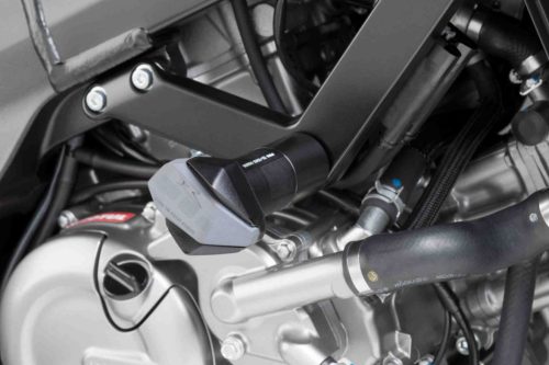 Frame sliders PUIG R12 4064N black with grey rubber