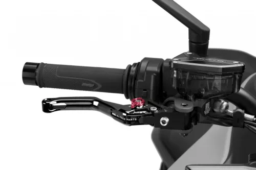 Maneta de frana fara adaptor PUIG 4.0 4130NR standard negru/rosu