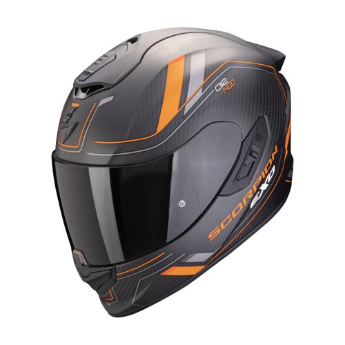 Casca Scorpion Exo-1400 Evo Ii Carbon Air Mirage Negru Mat/Portocaliu