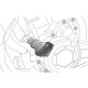 Frame sliders PUIG R12 4424N black with grey rubber