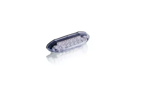 Brake rear light PUIG SHARK (80 x 20 mm) 4605W transparent lens with license light