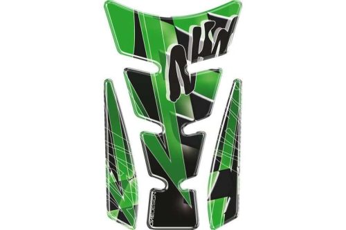 Tank pad PUIG WINGS 4721V verde with side part