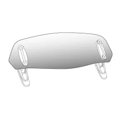 Multiadjustable visor PUIG 6320W clip-on transparent