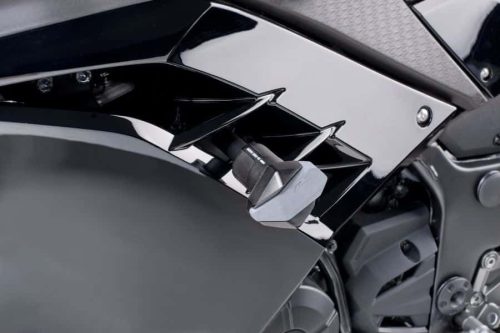 Frame sliders PUIG R12 6562N black with grey rubber