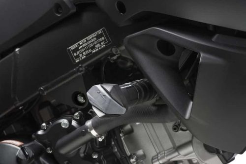 Frame sliders PUIG R12 6569N black with grey rubber