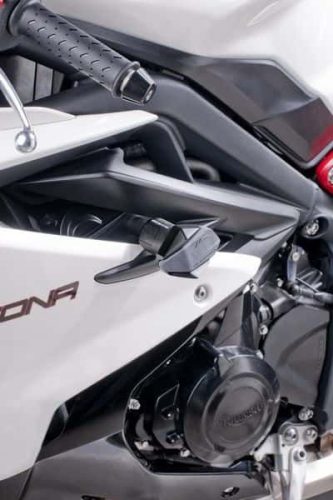Frame sliders PUIG R12 6570N black with grey rubber