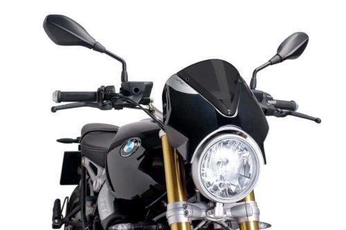 Windshield PUIG RETROVISION 7012F matt black dark smoke