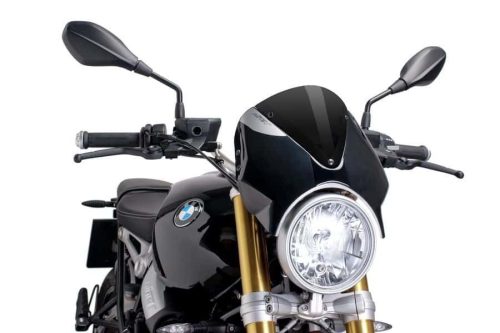 Windshield PUIG RETROVISION 7012N matt black Negru