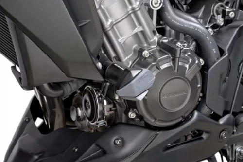 Protectii cadru PUIG R12 7057N negru with gri rubber