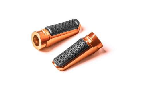 Footpegs without adapters PUIG SPORT 7318T portocaliu with rubber