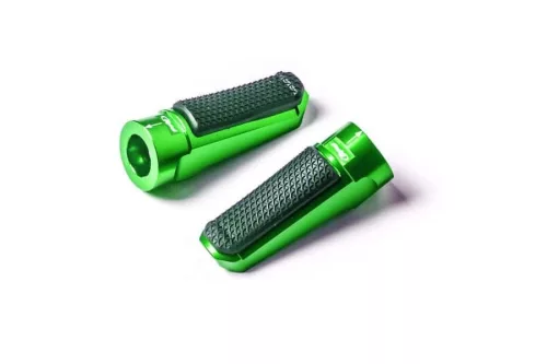 Footpegs without adapters PUIG SPORT 7318V verde with rubber