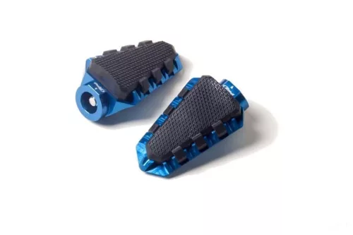 Footpegs without adapters PUIG TRAIL 7319A Albastru with rubber