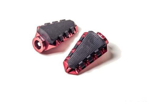 Footpegs without adapters PUIG TRAIL 7319R Rosu with rubber
