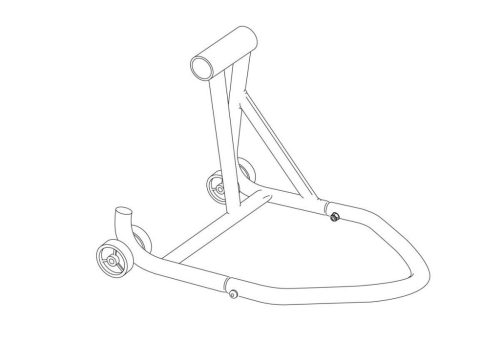 Motorcycle stand PUIG SIDE STAND 7367N Negru dreapta