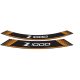 Rim strip PUIG Z1000 7590T portocaliu set of 8 rim strips