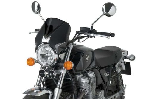 Windshield PUIG RETROVISION 7593F matt black dark smoke