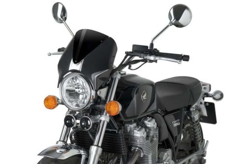 Windshield PUIG RETROVISION 7593N matt black Negru