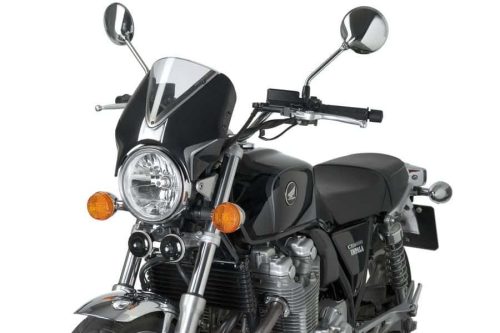 Windshield PUIG RETROVISION 7593W matt black transparent