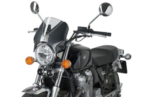 Windshield PUIG RETROVISION 7594W carbon look transparent