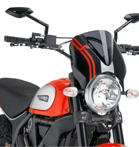 Windshield PUIG RETROVISION 7652F matt black dark smoke