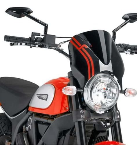 Windshield PUIG RETROVISION 7652N matt black Negru