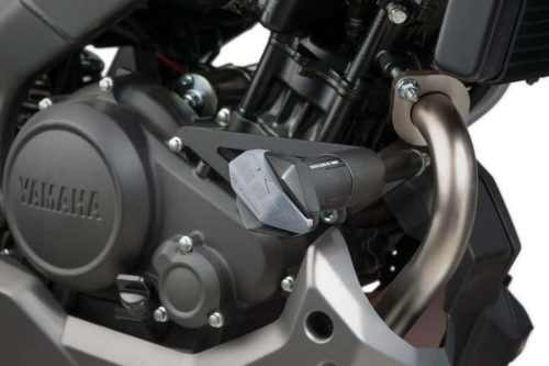 Frame sliders PUIG R12 7723N black with grey rubber