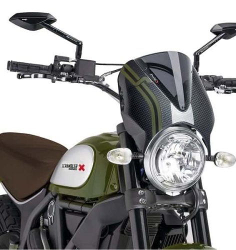 Windshield PUIG RETROVISION 8192F carbon look dark smoke