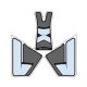 Tank pad PUIG SPECIFIC 8436C carbon look with side part
