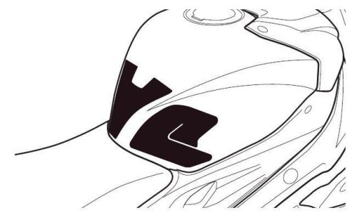 Tank pad PUIG SPECIFIC 9130C carbon look with side part
