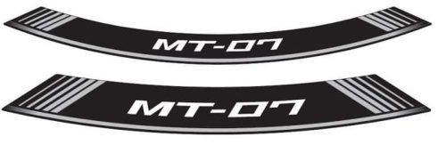 Rim strip PUIG MT-07 9136P argintiu set of 8 rim strips