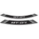 Rim strip PUIG MT-07 9136P argintiu set of 8 rim strips