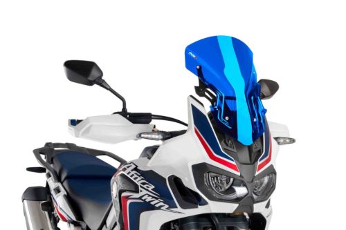 Windscreen PUIG RACING WITH SUPPORT + PROTECTION 9155A Albastru
