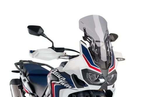 Windscreen PUIG RACING WITH SUPPORT + PROTECTION 9155H smoke