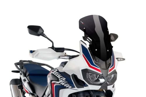 Windscreen PUIG RACING WITH SUPPORT + PROTECTION 9155N Negru