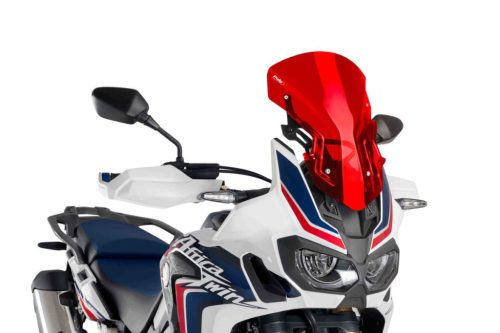 Windscreen PUIG RACING WITH SUPPORT + PROTECTION 9155R Rosu