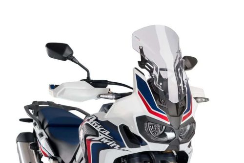 Windscreen PUIG RACING WITH SUPPORT + PROTECTION 9155W transparent