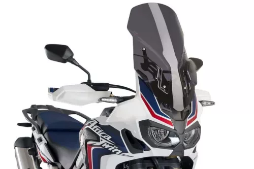 Parbriz PUIG TOURING WITH SUPPORT + PROTECTION 9156F dark smoke