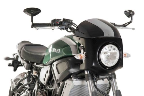 Windshield PUIG SEMI-FAIRING 9187N carbon look Negru