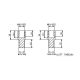 Mirror adaptor PUIG ADAPTER M10/150 THREAD RIGHT+LEFT REAR MIRROR HI-T 9271N Negru to handlebar