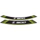 Rim strip PUIG Z900 9291V verde set of 8 rim strips