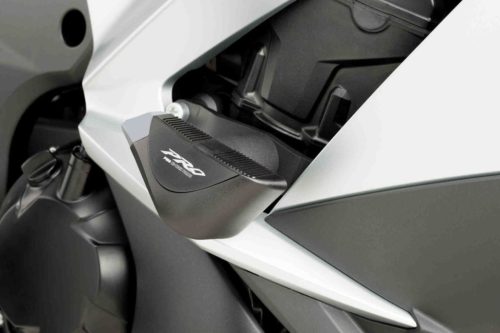 Frame sliders PUIG PRO 9400N black with grey rubber
