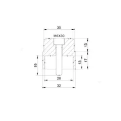   Oglinda adaptor PUIG SUPPORT RIGHT/LEFT STREET TWIN/STREE 9500N Negru to bar end
