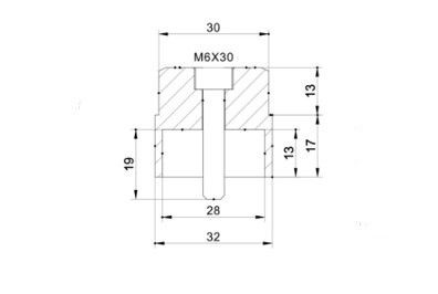 Mirror adaptor PUIG SUPPORT RIGHT/LEFT STREET TWIN/STREE 9500N Negru to bar end