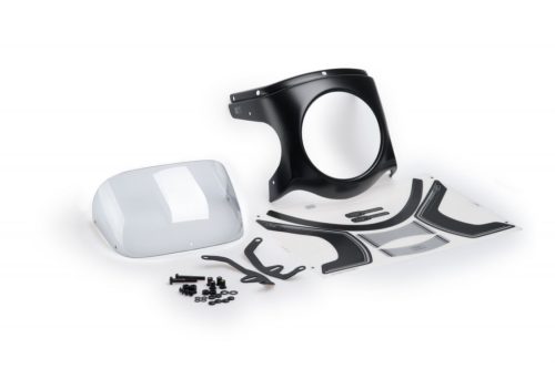 Windshield universal PUIG SEMI-FAIRING 9516W carbon look transparent