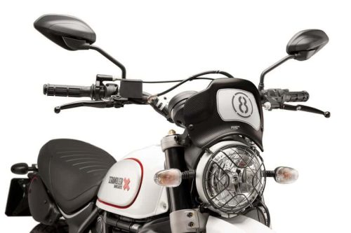 Windshield PUIG FRONTAL PLATE 9522C carbon look