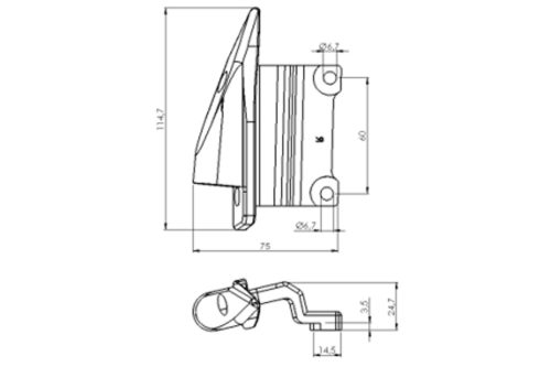 Mirror adaptor PUIG ADAPTADOR IZQ. RETROVISOR HI-TECH I,II,III,GT,F 9549N Negru to fairing