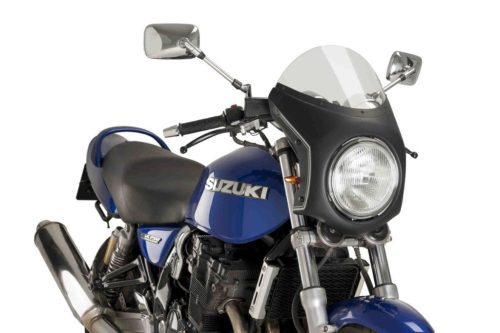 Windshield universal PUIG SEMI-FAIRING 9553H matt black smoke