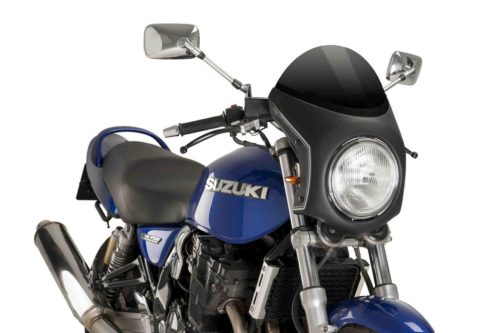 Windshield universal PUIG SEMI-FAIRING 9553N matt black Negru